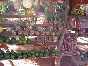 A fruit stall in Uganda